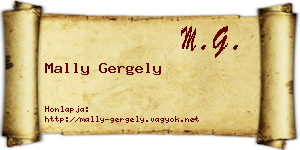 Mally Gergely névjegykártya
